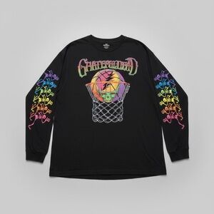 Hollister Grateful Dead T Shirt Large Basketball Skeletons On Long Sleeves EUC